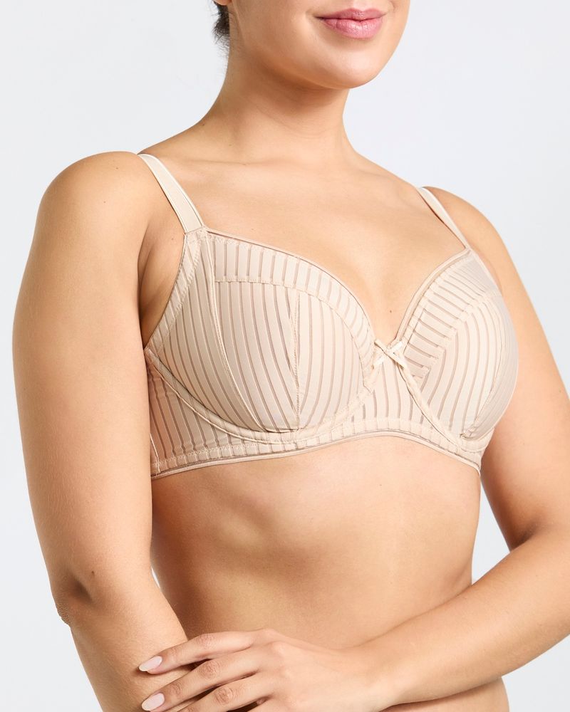 Stripe Non-Padded Bra (D-F)