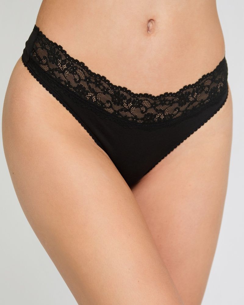 Lace Top Thongs - Pack Of 5