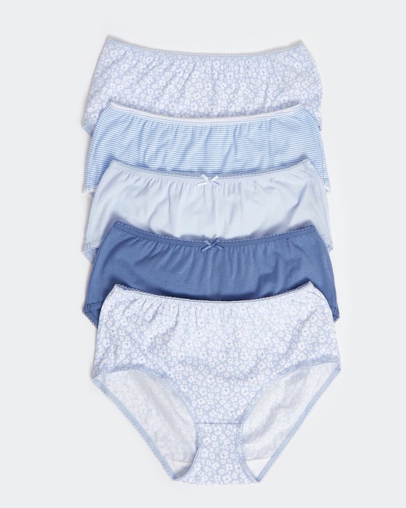 Printed Cotton Rich Midi Briefs - Pack of 5