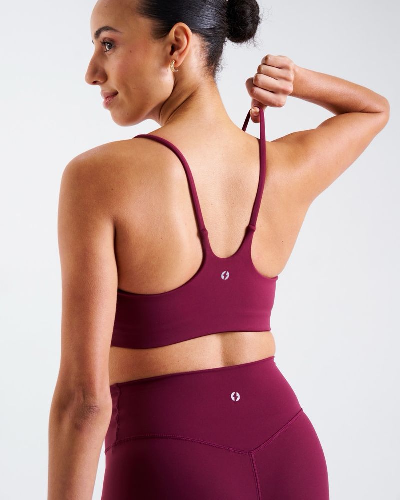 POWERCUT Cloudmove Low Impact Bra Cherry Lacquer