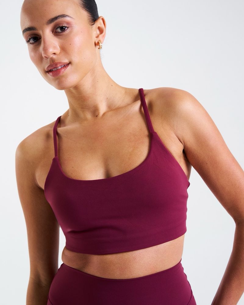 POWERCUT Cloudmove Low Impact Bra Cherry Lacquer