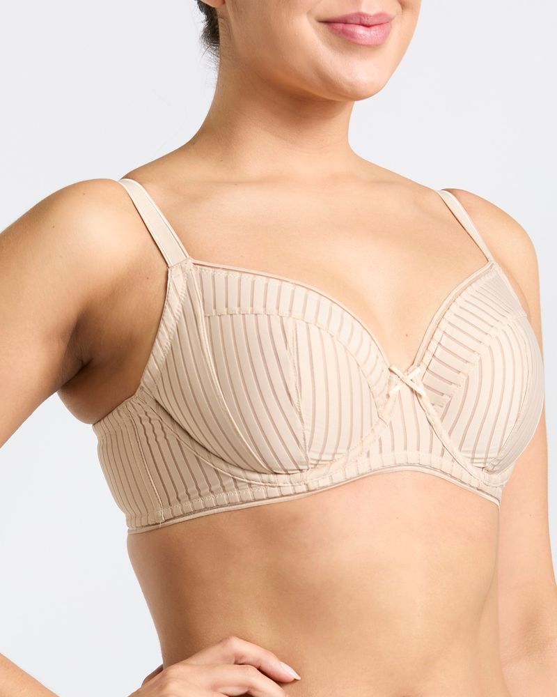 Stripe Non-Padded Bra (D-F)