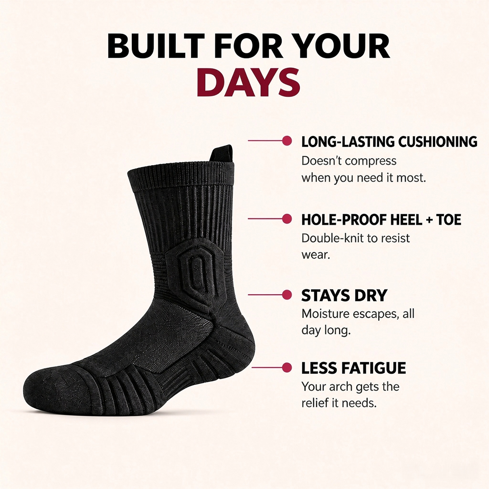 Pain Relief Work Socks