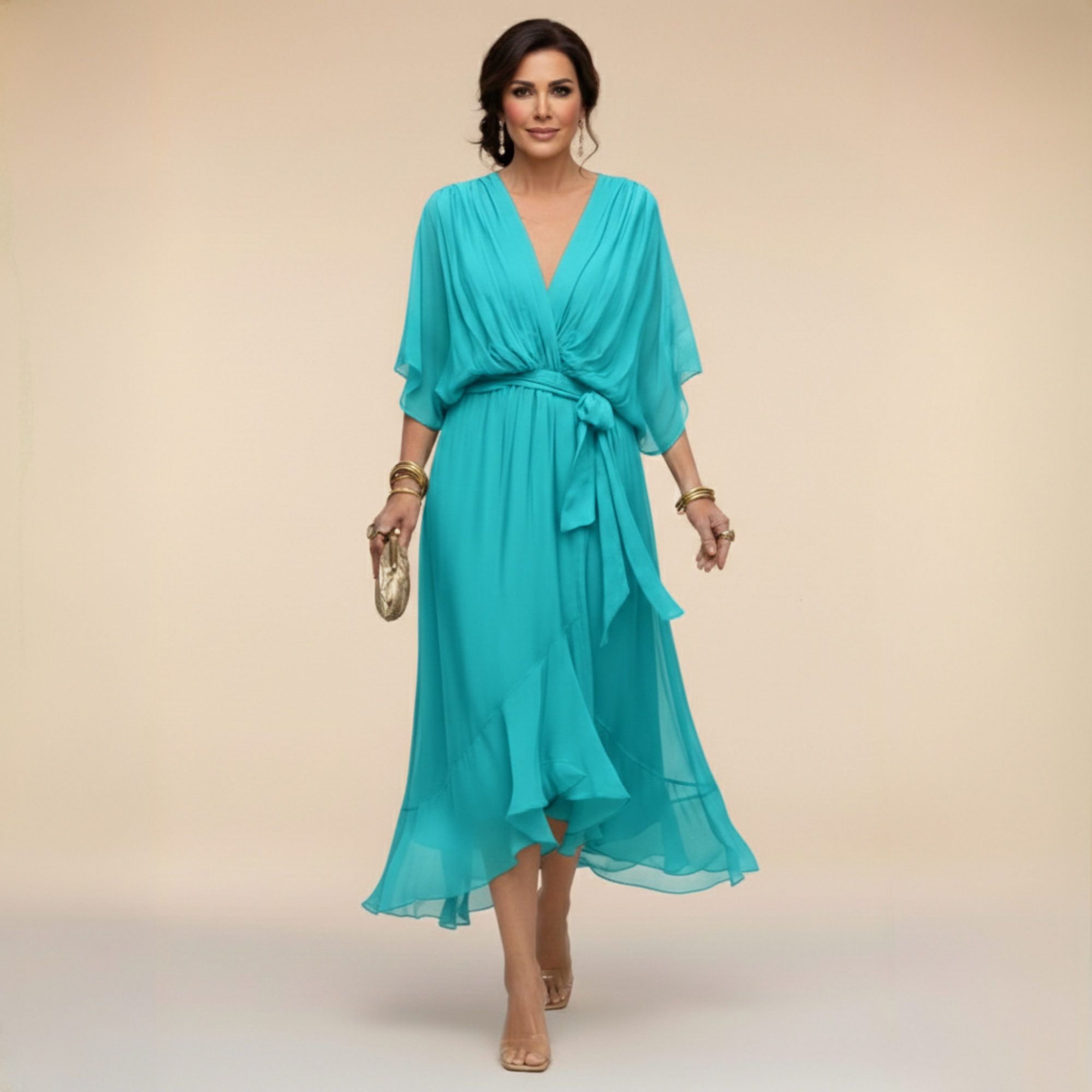  V-neck dress