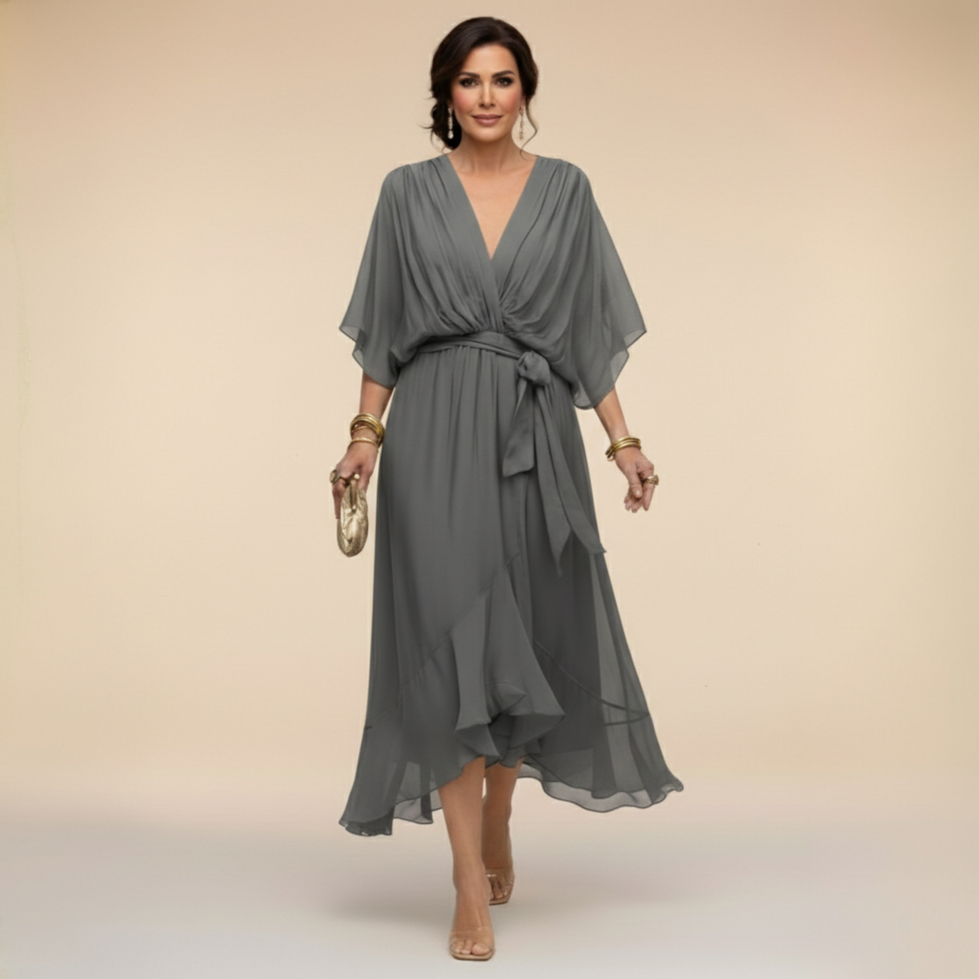  V-neck dress