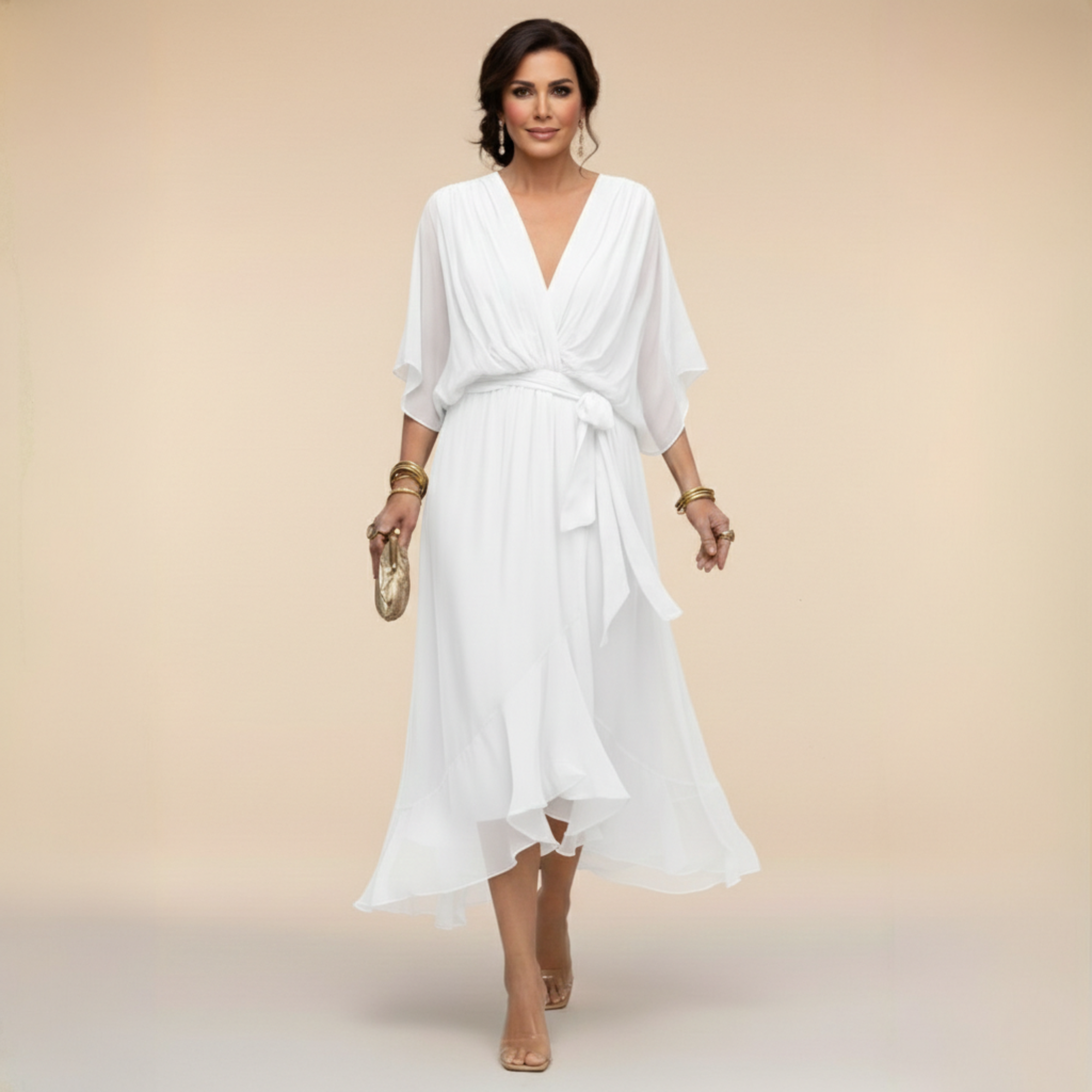  V-neck dress