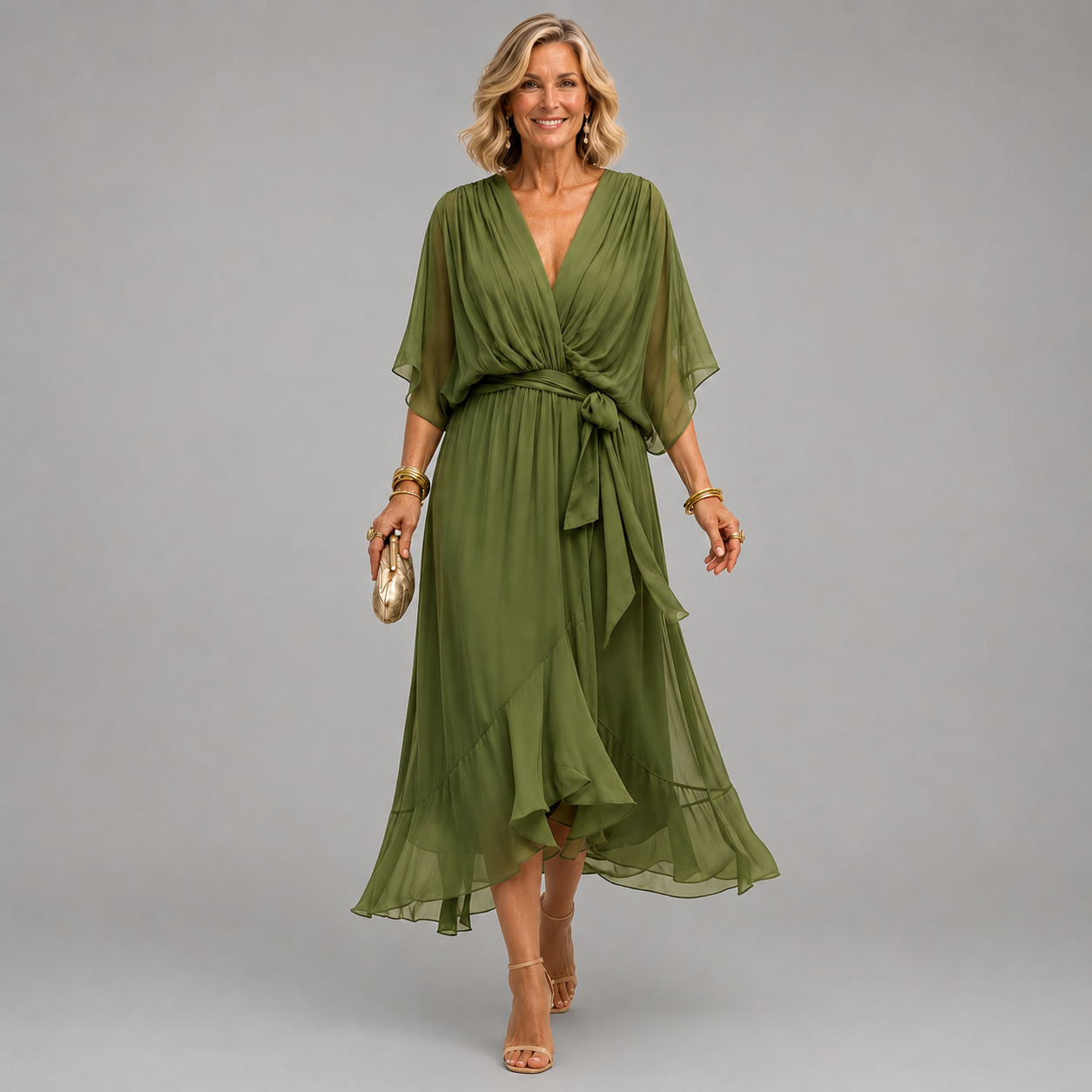  V-neck dress