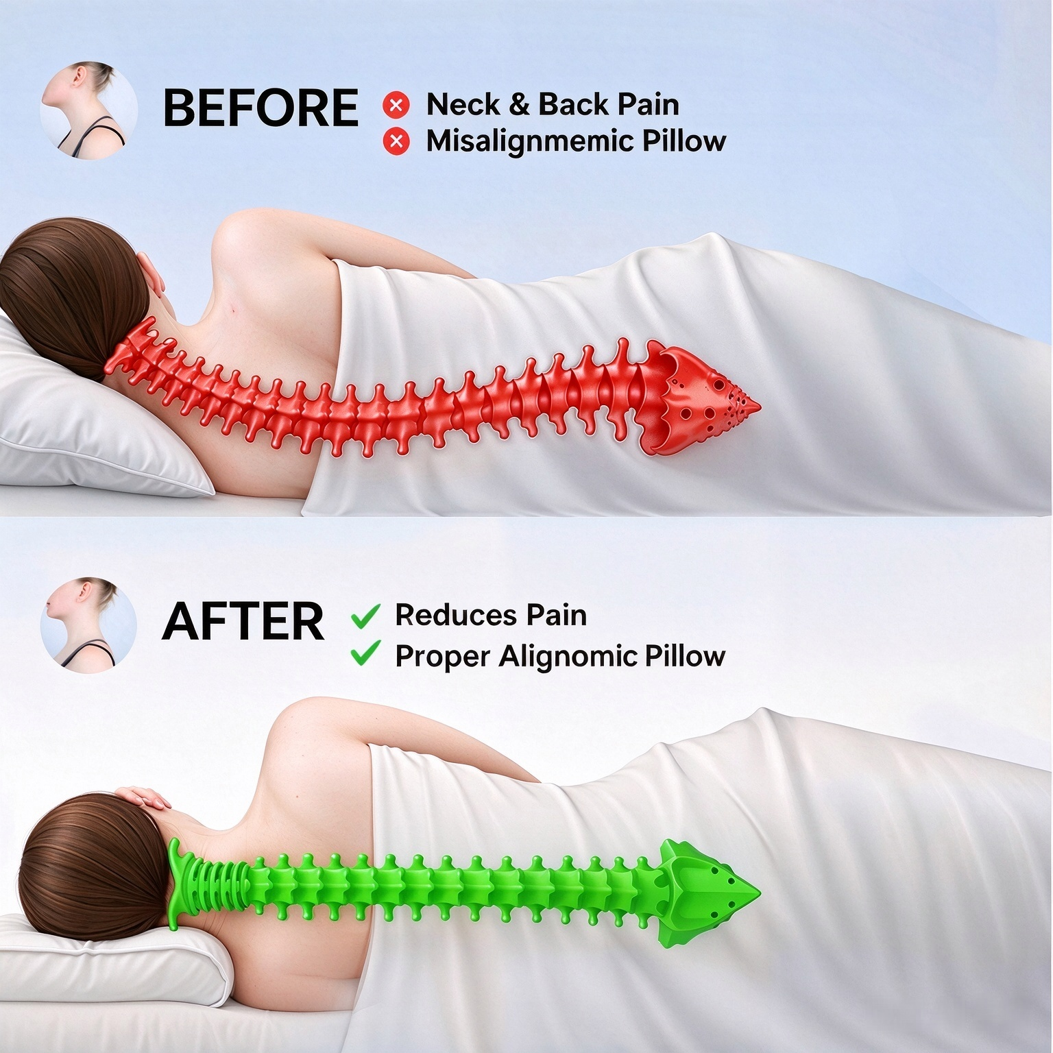 Before and after spinal alignment