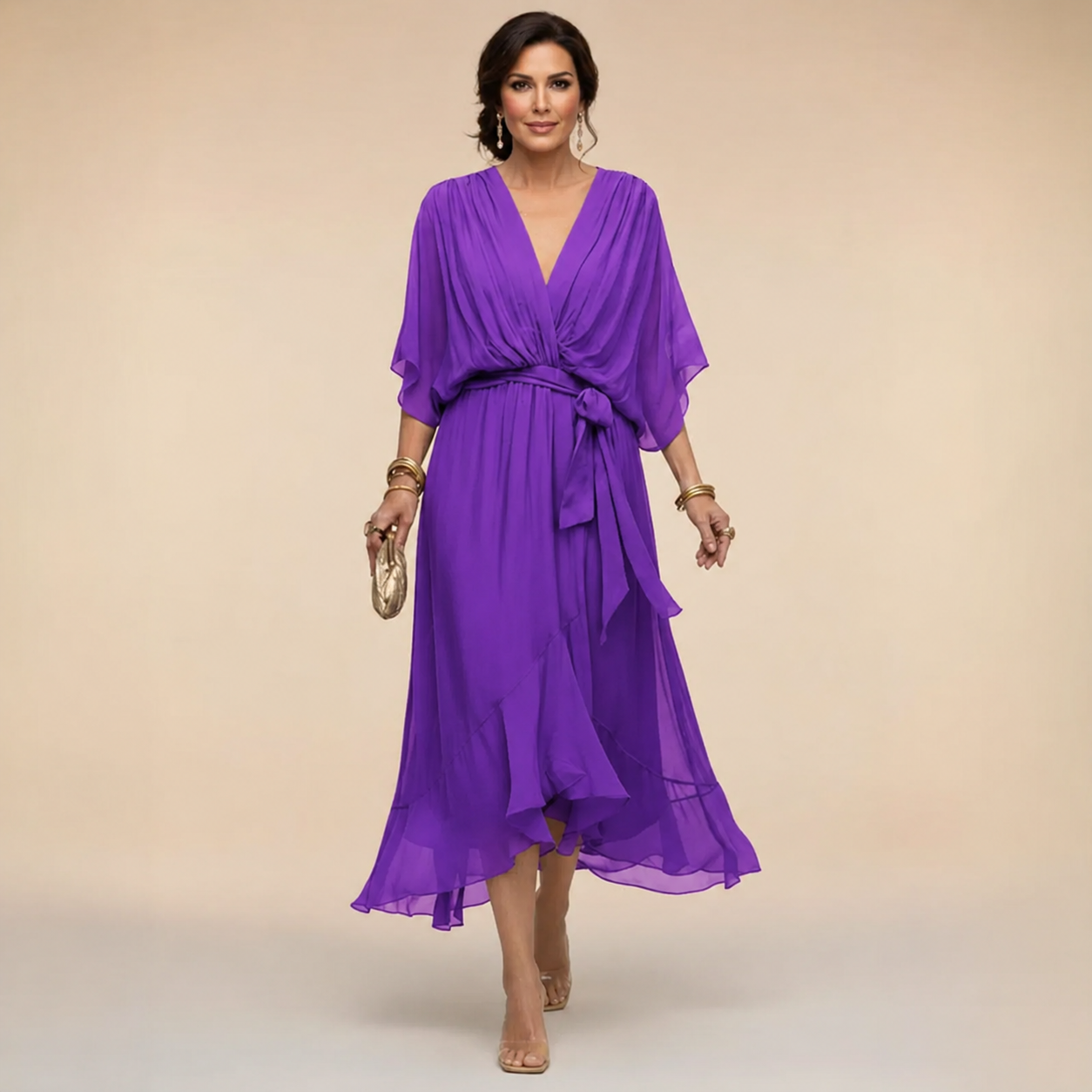  V-neck dress
