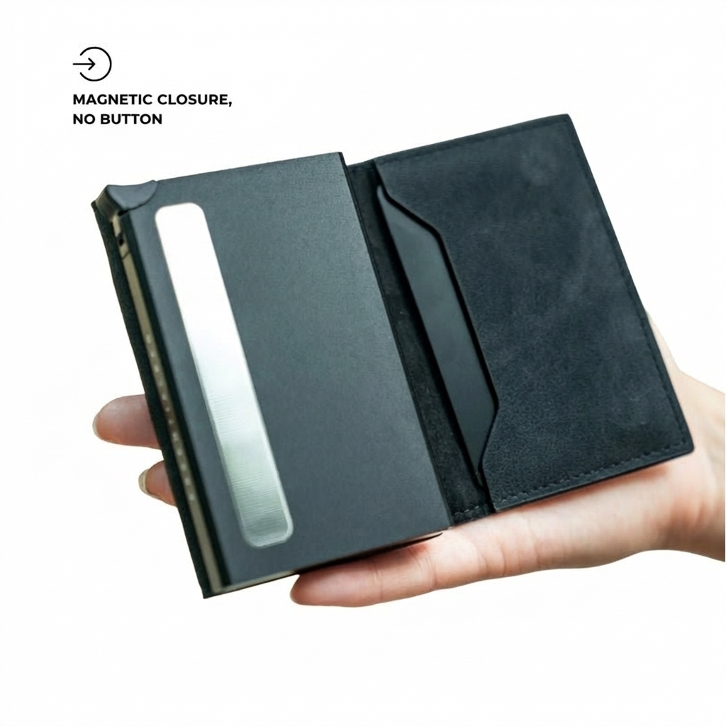 Magnetic closure wallet