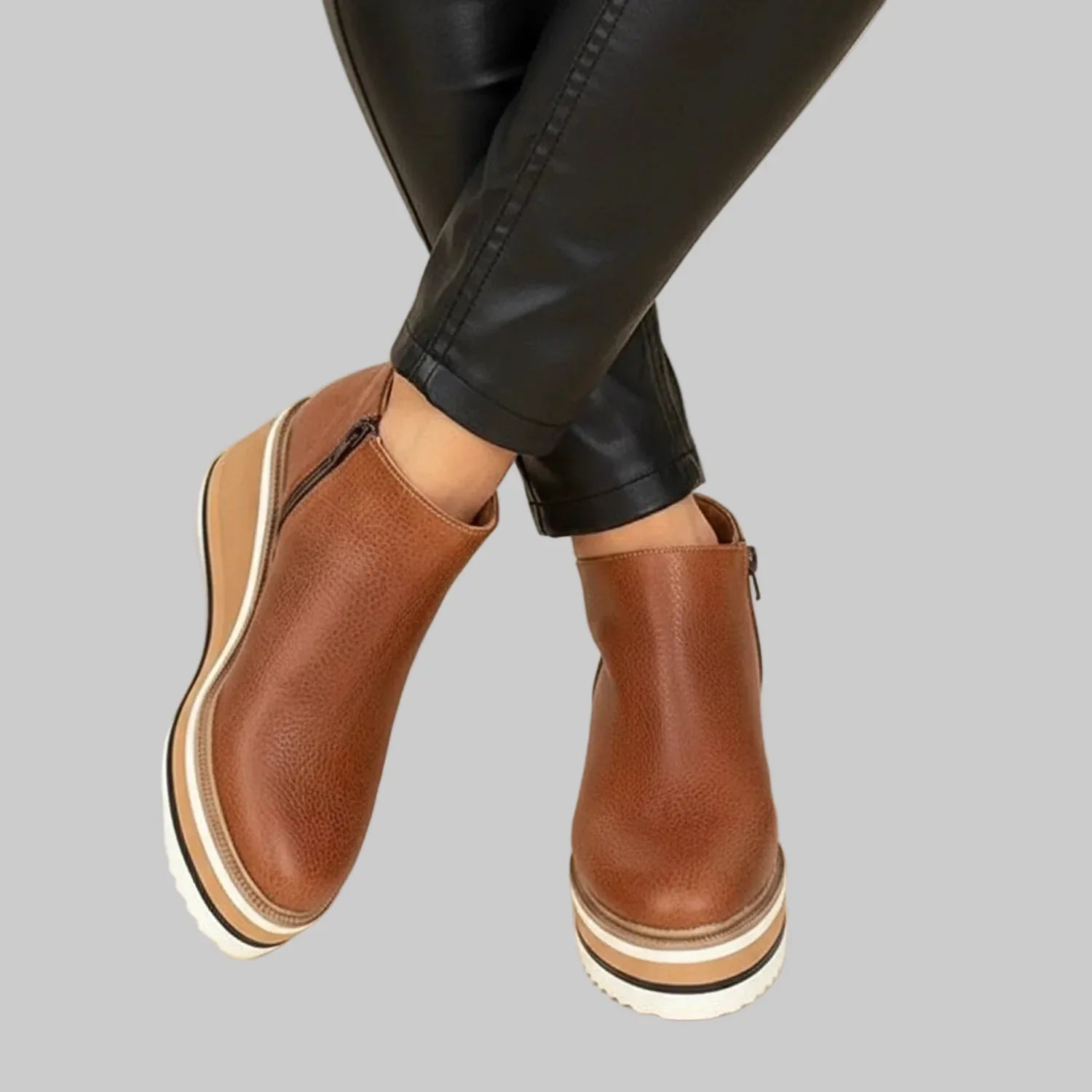 Chunky Wedge Booties