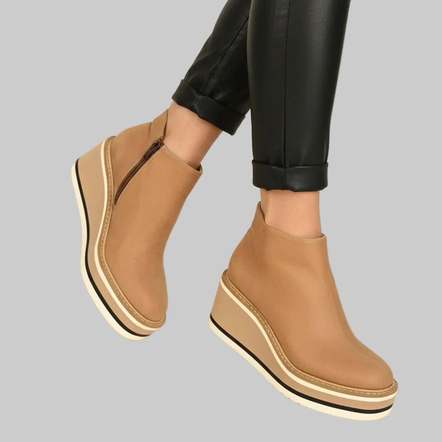 Chunky Wedge Booties