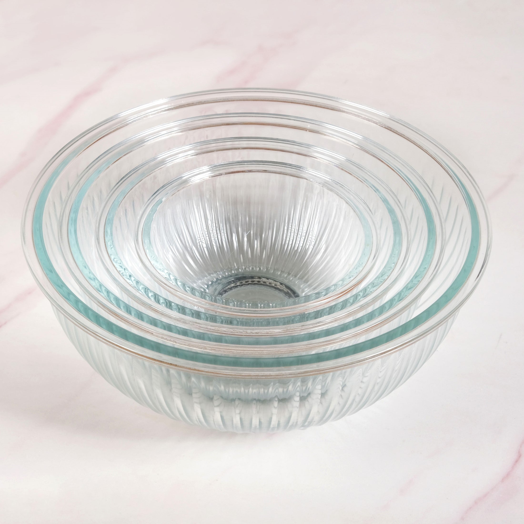 Sealpro Fluted Glass Container Set Of 4 S 500ml M 1000ml L 2000ml XL 3500ml