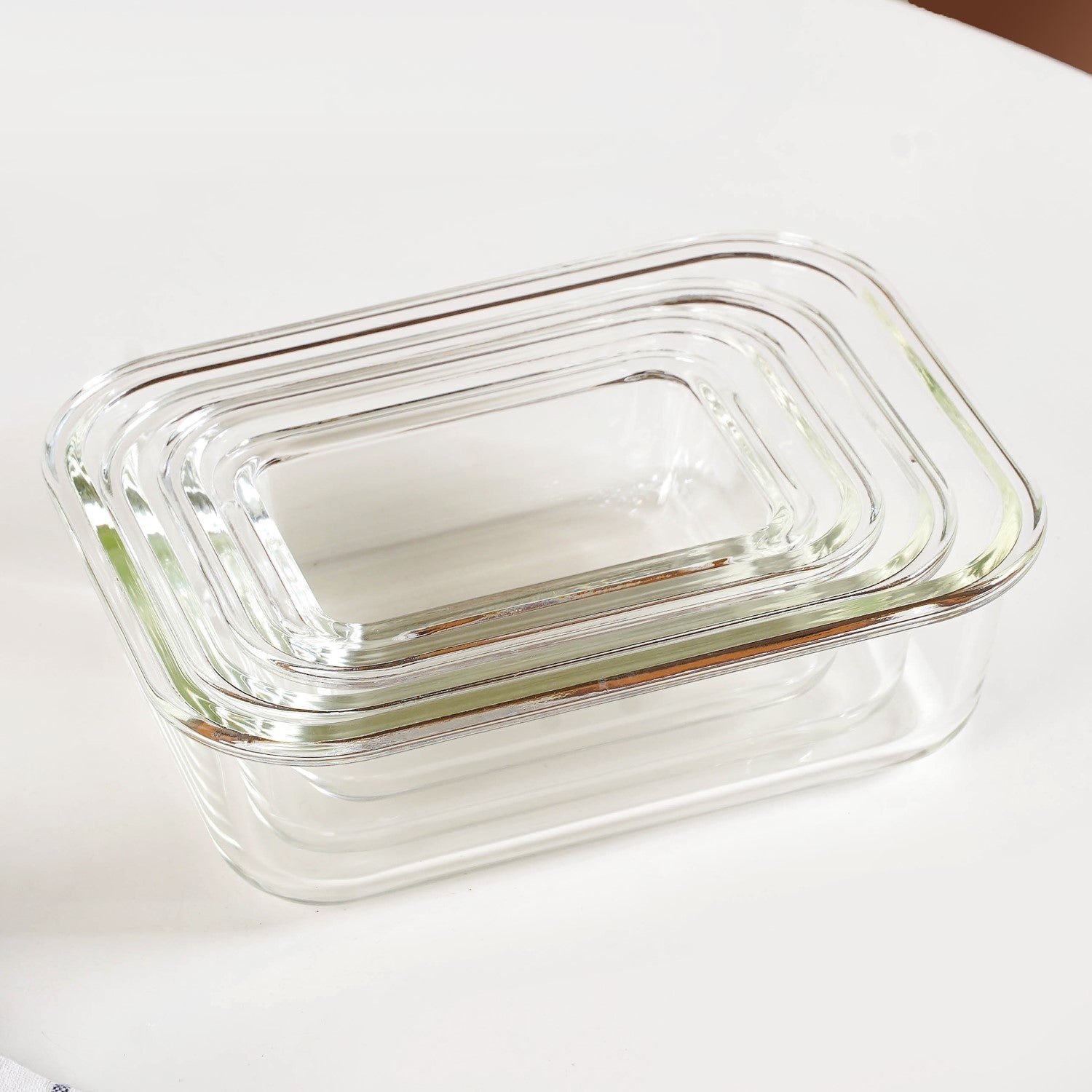 Microwave Safe Stackable Food Storage Box Set Of 4 Beige S 370ml M 600ml L 1000ml XL 1500ml