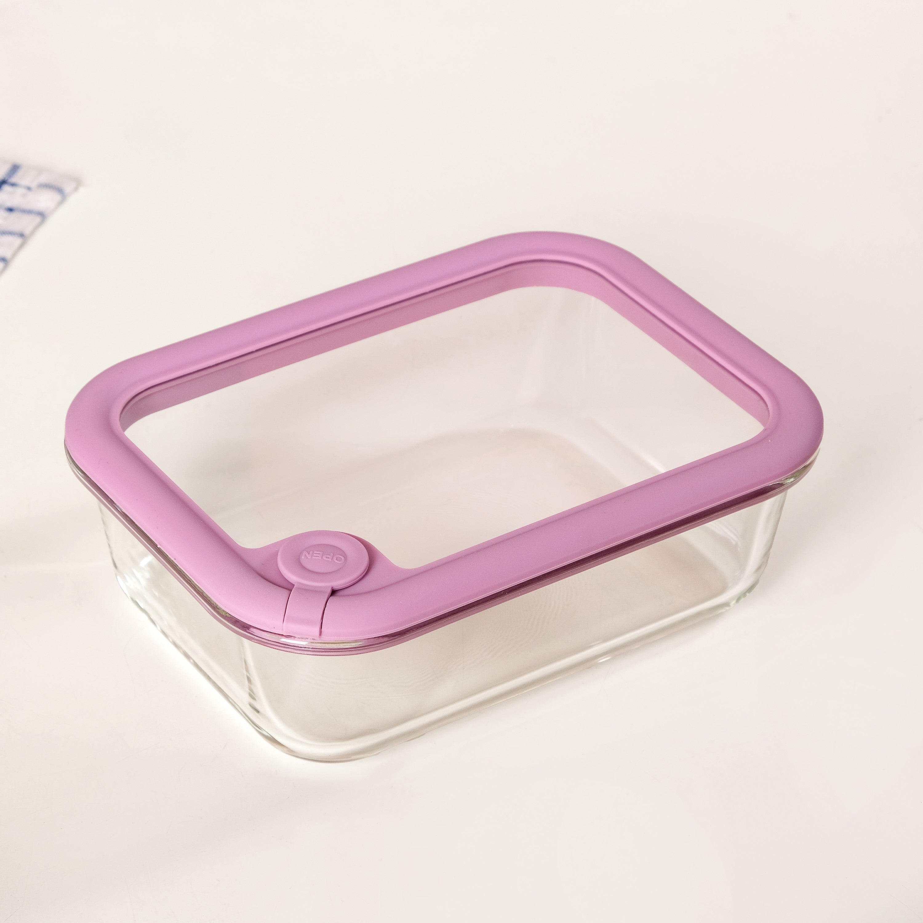 Air Vent Tempered Glass Lid Food Storage Container Set Of 4 Pink Ombre 370ml 640ml 1040ml 1520ml