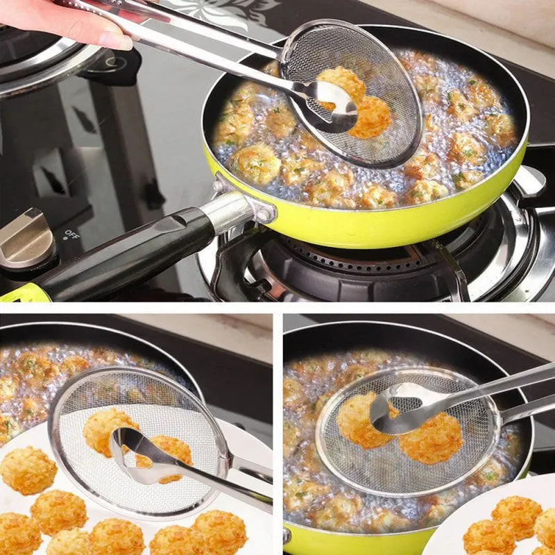 Frying With Strainer Stainless Steel