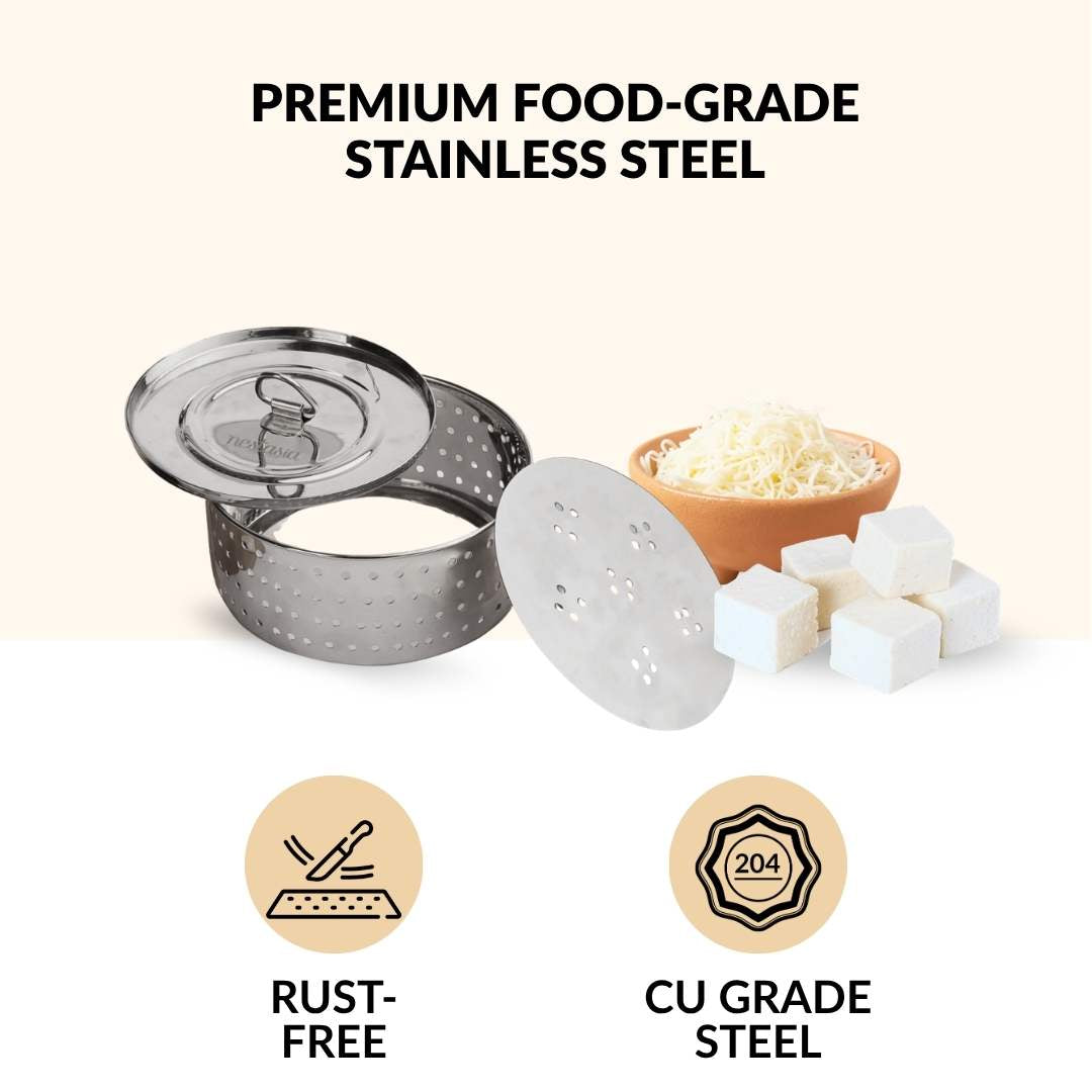 Round Stainless Steel Paneer Maker Mould Press 550ml