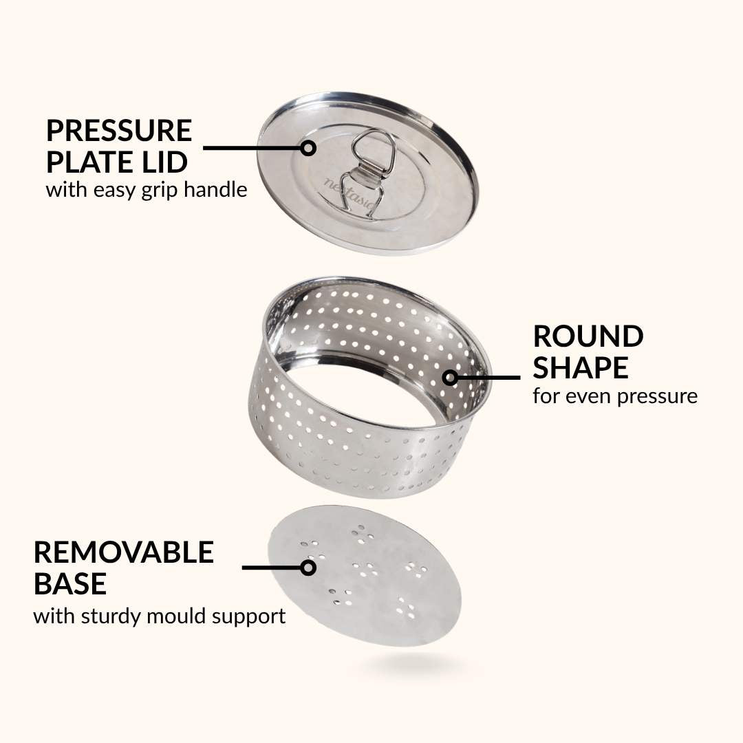 Round Stainless Steel Paneer Maker Mould Press 550ml