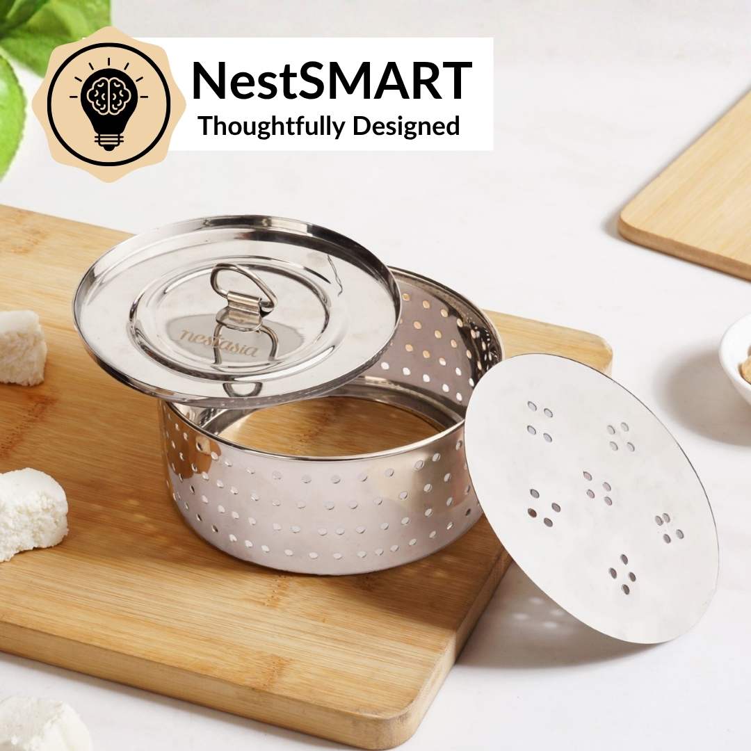 Round Stainless Steel Paneer Maker Mould Press 550ml