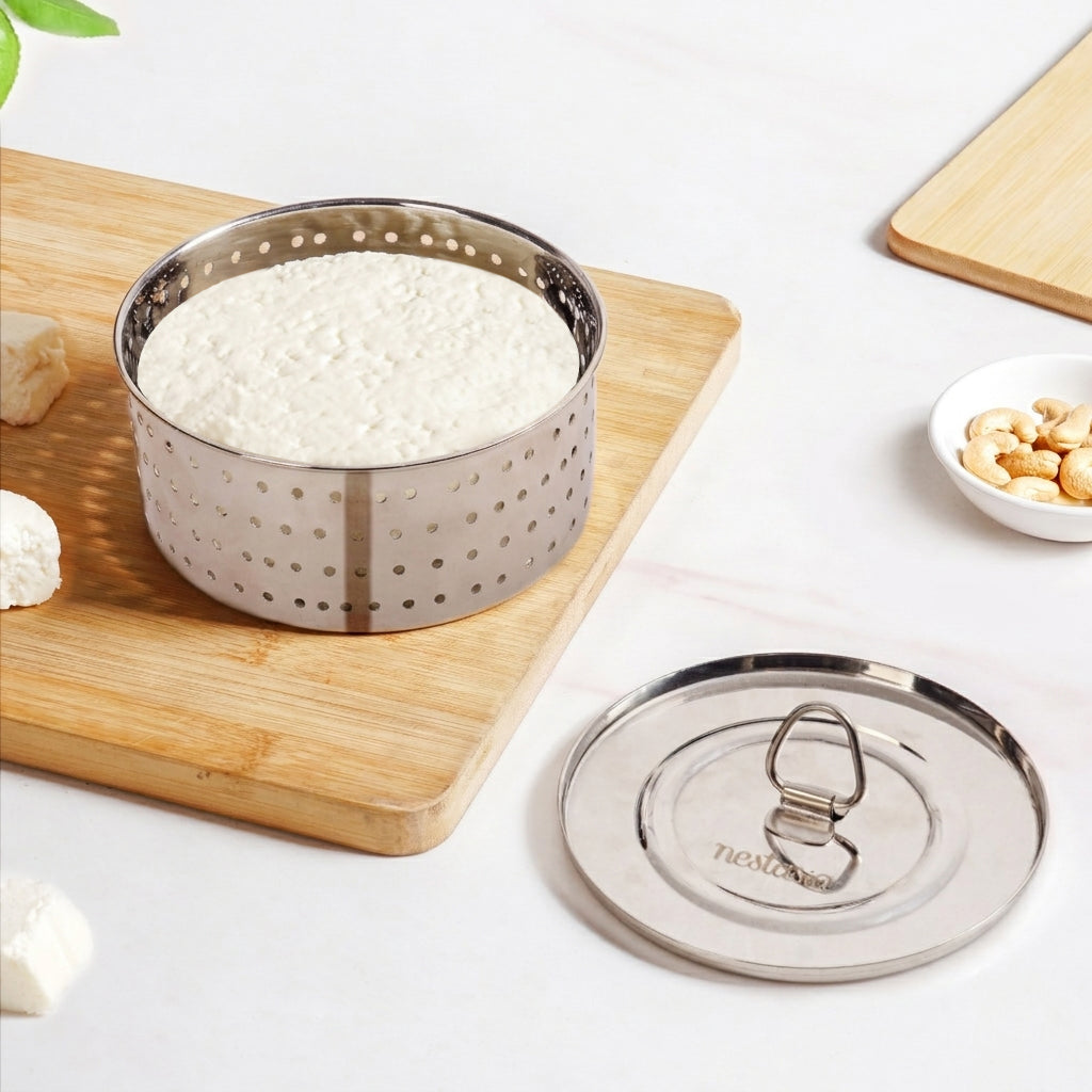 Round Stainless Steel Paneer Maker Mould Press 550ml