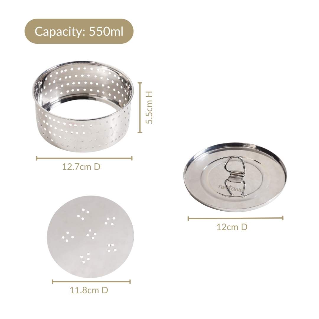 Round Stainless Steel Paneer Maker Mould Press 550ml