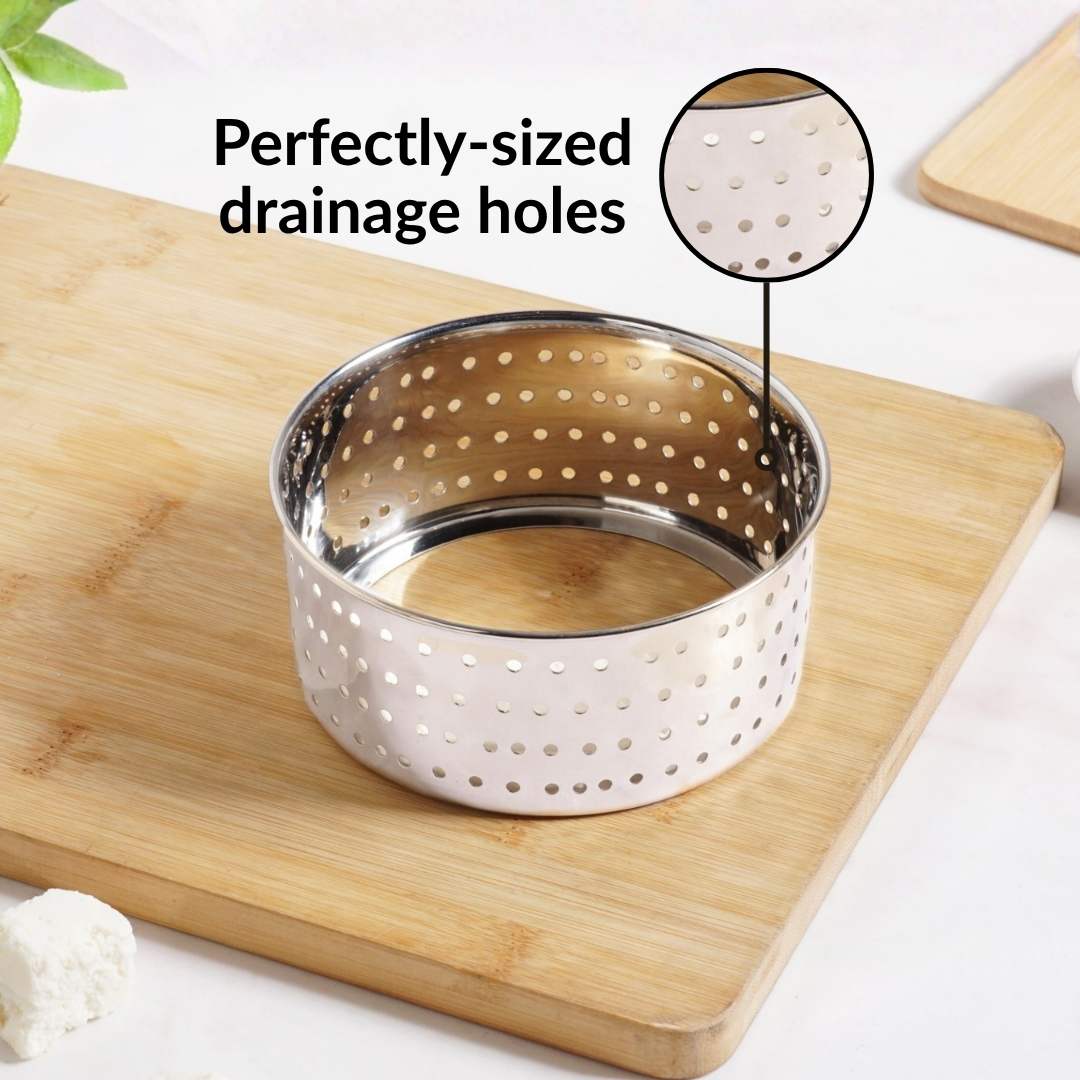 Round Stainless Steel Paneer Maker Mould Press 550ml