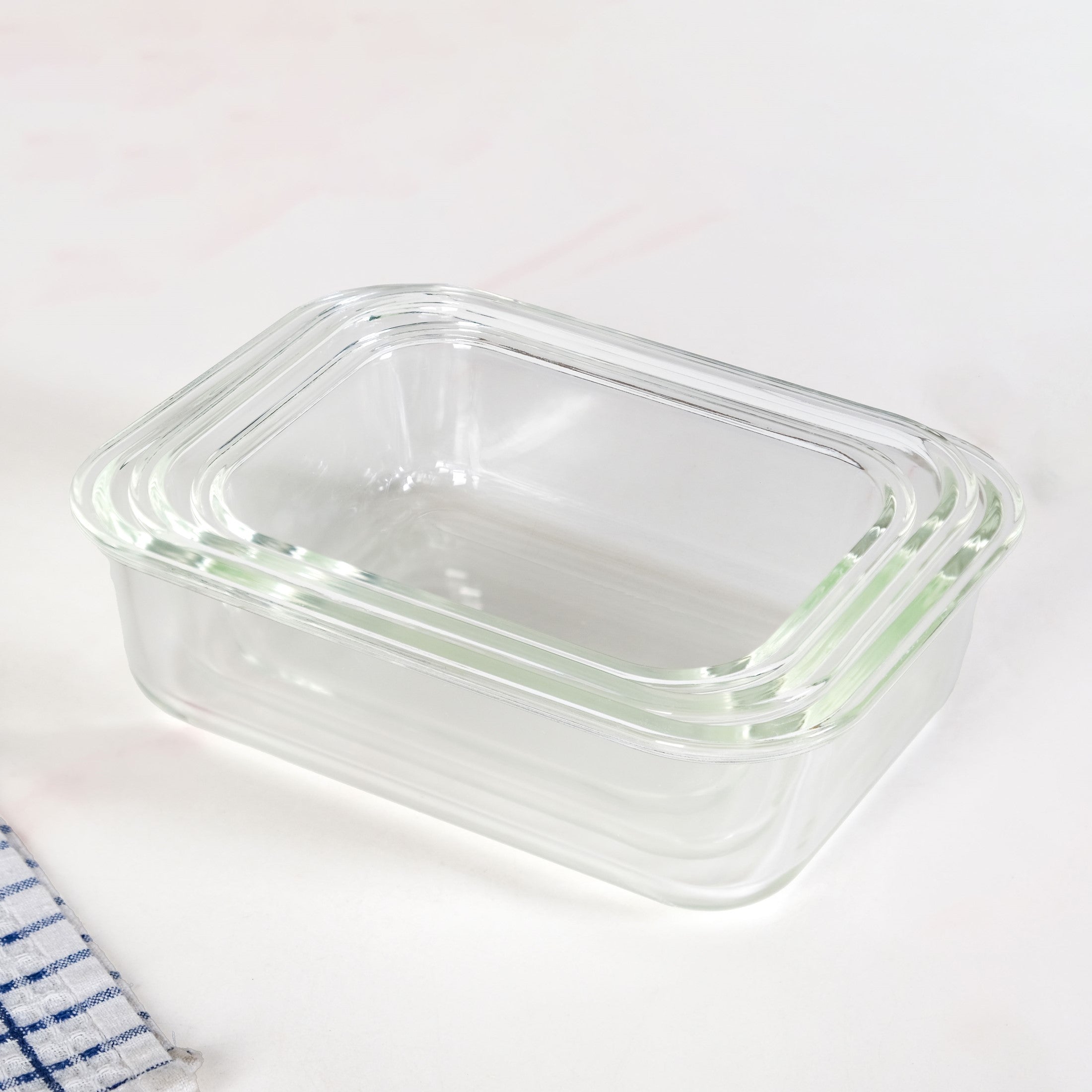 Leakproof Rectangular Food Storage Box Set Of 3 Green S 600ml M 1000ml L 1500ml