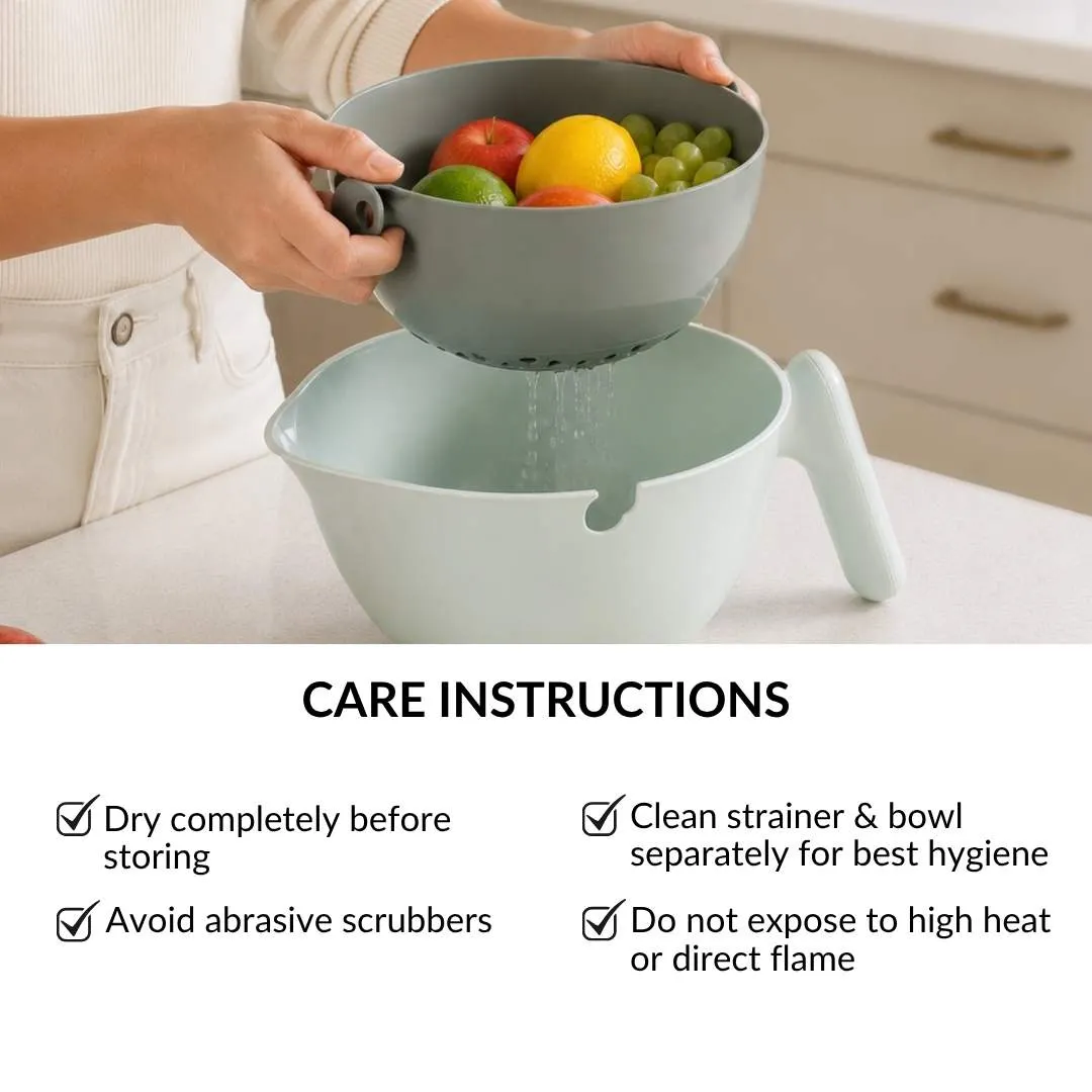 2 In 1 Kitchen Colander And Bowl 2000ml