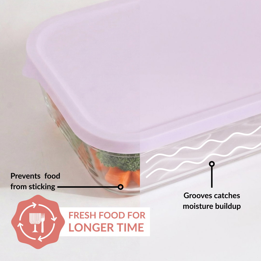 Lite Premium Borosilicate Food Container Set Of 6 370ml 930ml 1120ml 2500ml