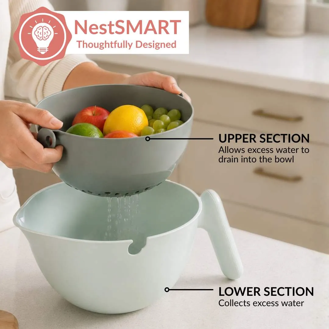 2 In 1 Kitchen Colander And Bowl 2000ml