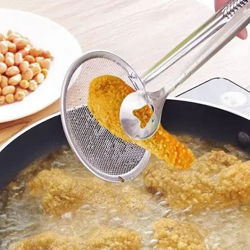 Frying With Strainer Stainless Steel