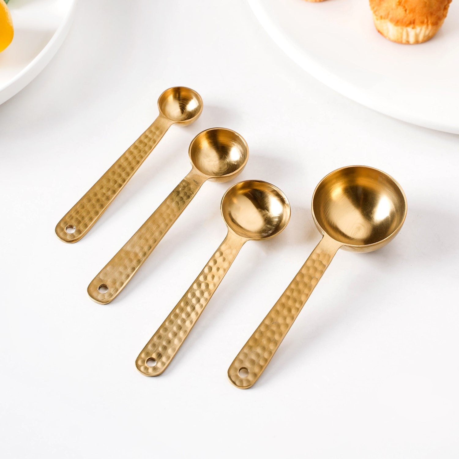Set Of 4 Gold Measuring Spoons