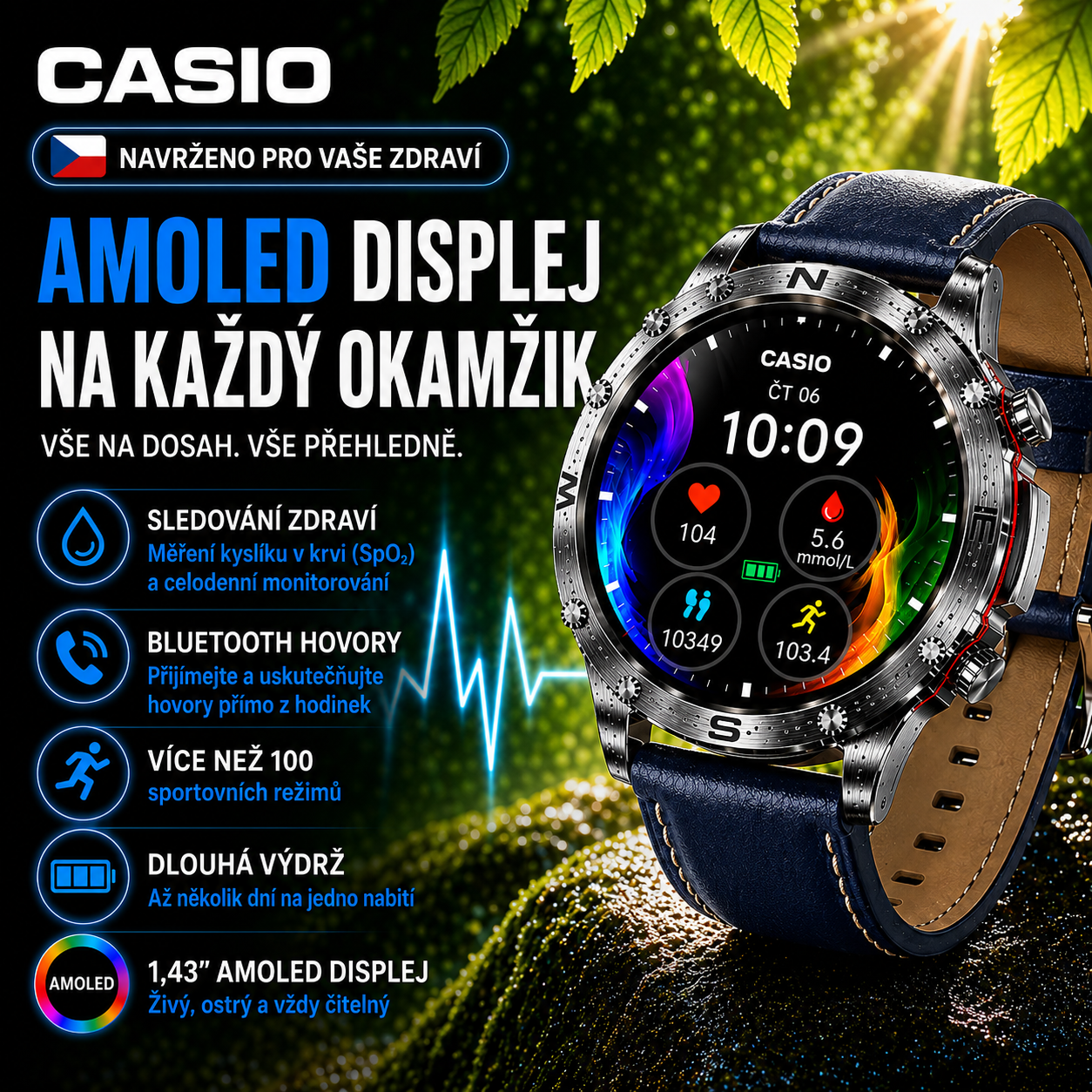 ⌚ ⌚[Dovezeno z Japonska] Chytré hodinky nové generace 2026 – kombinují pokročilé funkce a komplexní sledování 🔥🔥