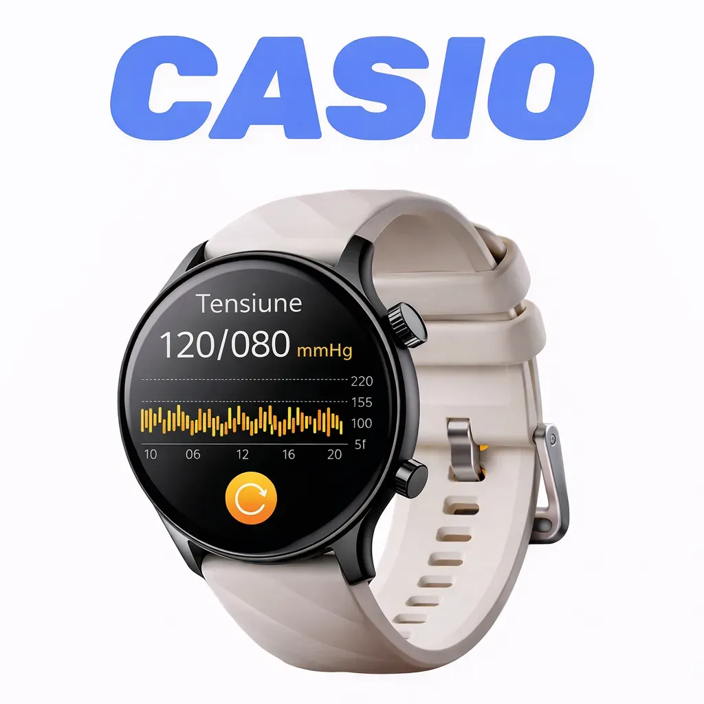 Chytré hodinky Casio pro monitorování zdraví s umělou inteligencí ⌚️ Nová aktualizace pro rok 2026! Inteligentní měření pomocí EKG + fotopletysmografie – sledování hladiny glukózy v krvi, krevního tlaku a úrovně kyslíku v krvi pomocí