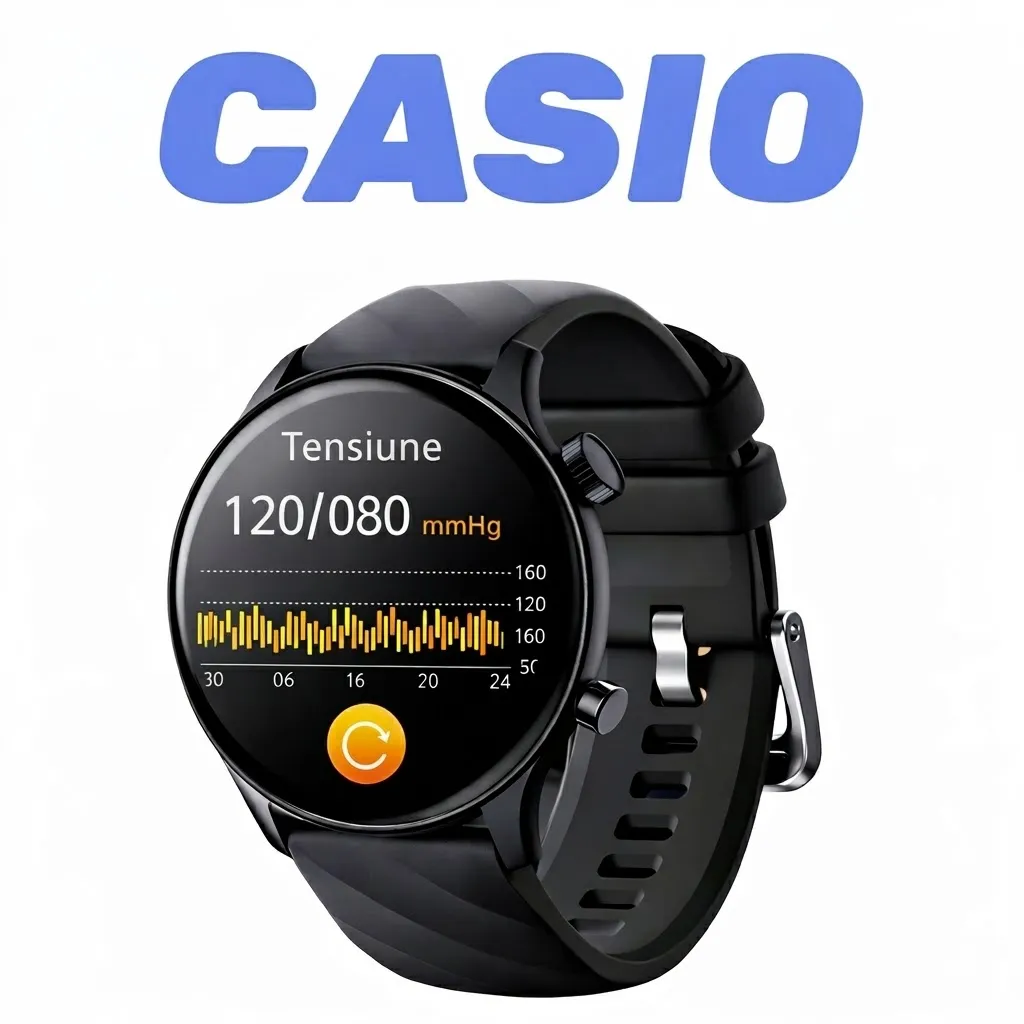 Chytré hodinky Casio pro monitorování zdraví s umělou inteligencí ⌚️ Nová aktualizace pro rok 2026! Inteligentní měření pomocí EKG + fotopletysmografie – sledování hladiny glukózy v krvi, krevního tlaku a úrovně kyslíku v krvi pomocí