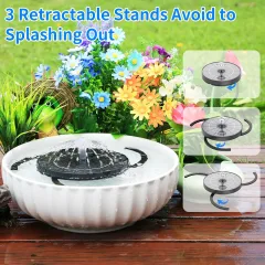Keep Water Where It Belongs – 3.5W Solar Fountain with Adjustable Brackets & Built-In Nozzle Storage for Bird Baths, Ponds & Garden Features-Aisitin