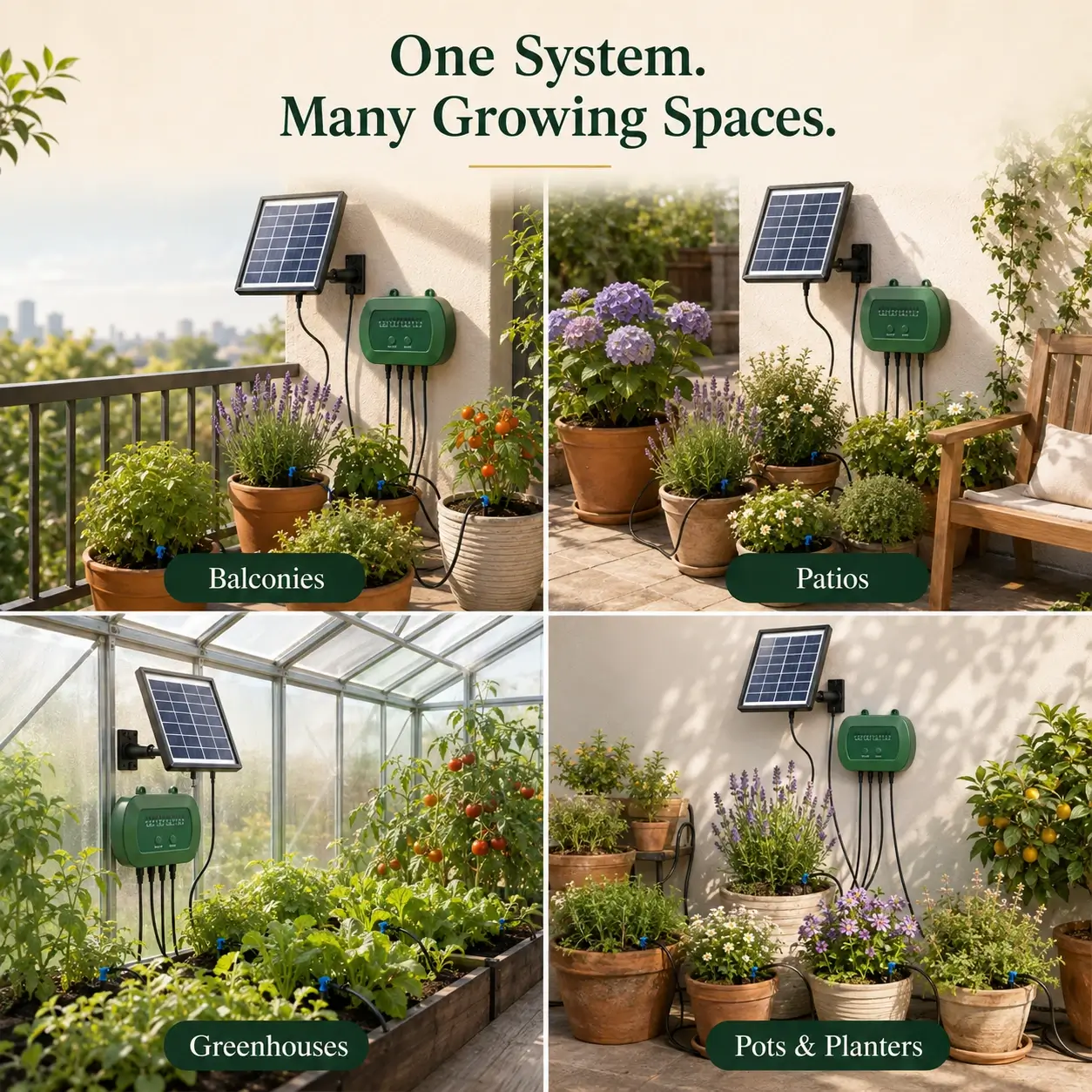 Solar-Powered Automatic Drip Irrigation Kit Keep Up to 15 Plants Watered While You’re Away