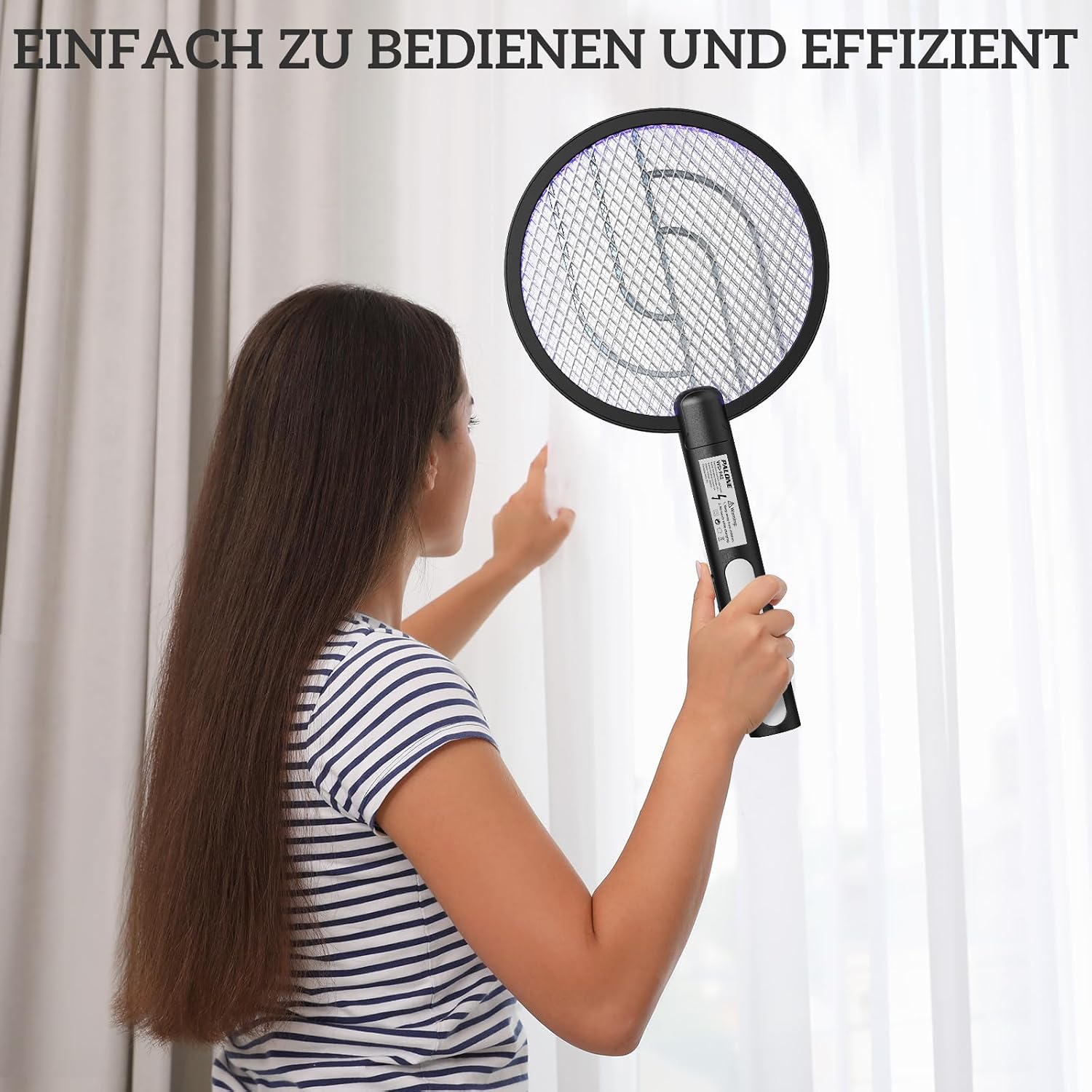  2 in 1 Electric Fly Swatter, Extra Strong 4000 V Mosquito Lamp