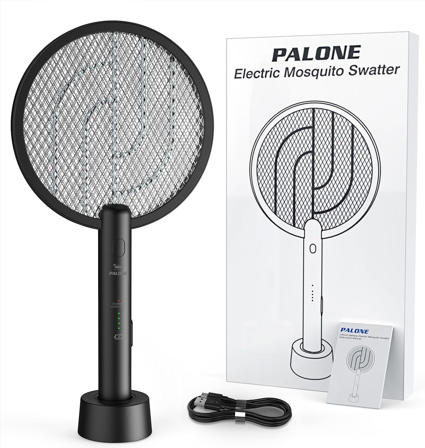  2 in 1 Electric Fly Swatter, Extra Strong 4000 V Mosquito Lamp