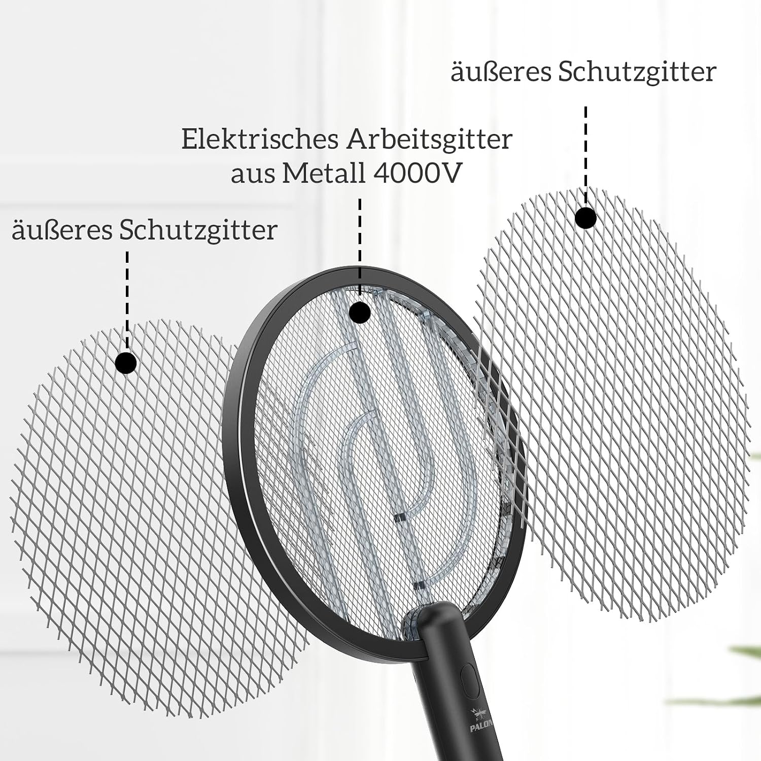  2 in 1 Electric Fly Swatter, Extra Strong 4000 V Mosquito Lamp