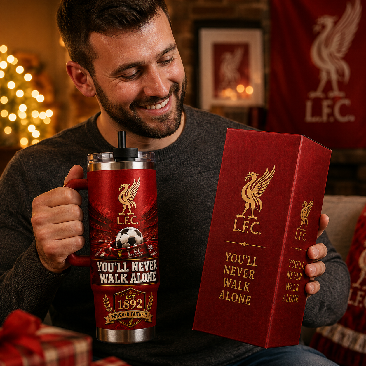 ⚽❤️ You’ll Never Walk Alone  Football Fan Tumbler