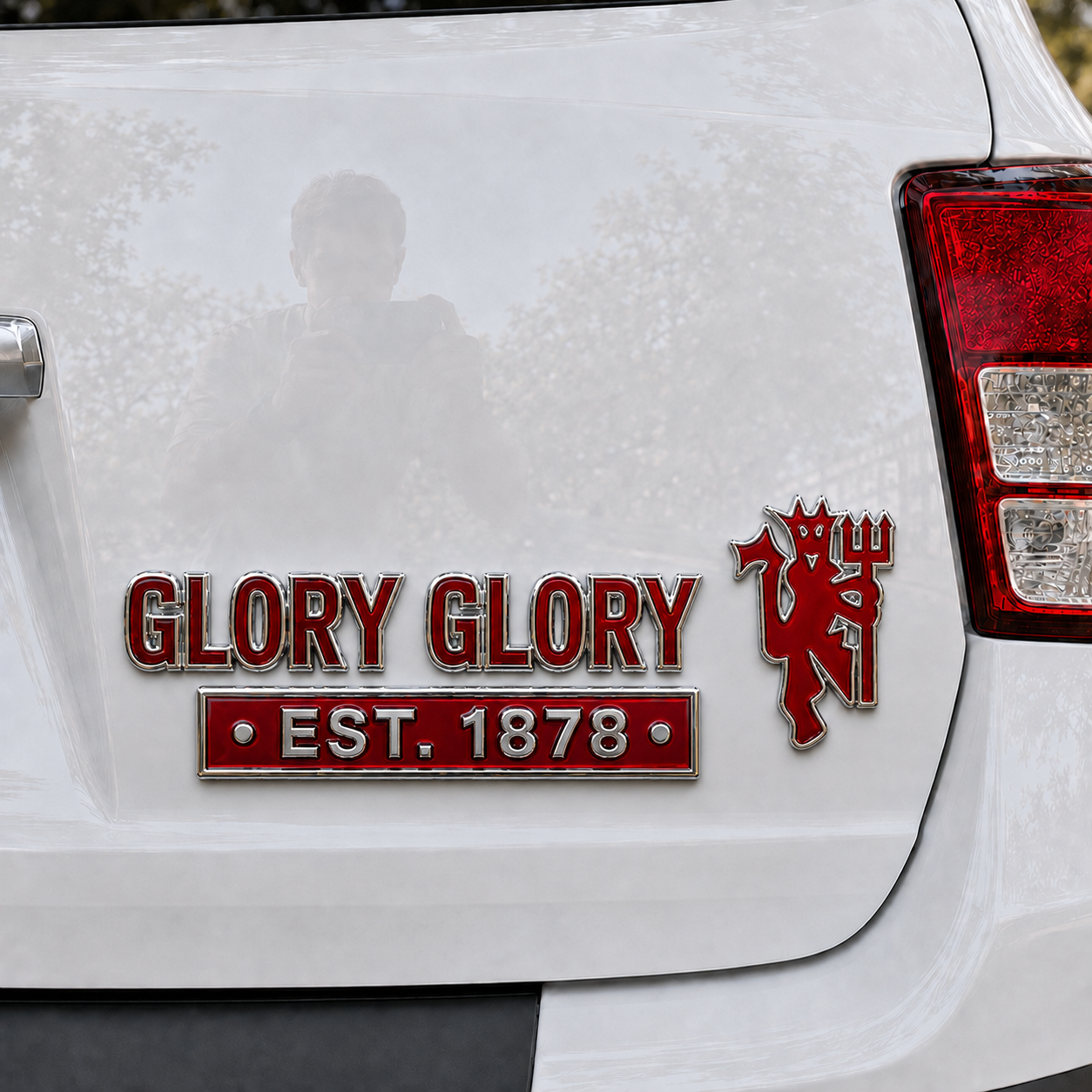 🔴 Glory Glory Heritage 3D Metal Car Emblem Badge
