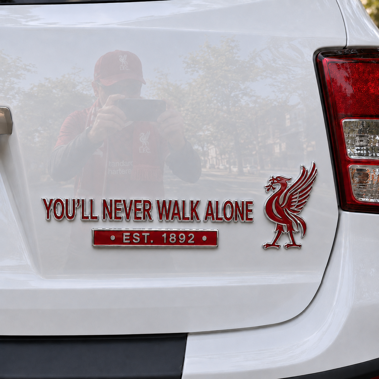 ⚽🔴 YOU’LL NEVER WALK ALONE 3D Metal Car Emblem Badge