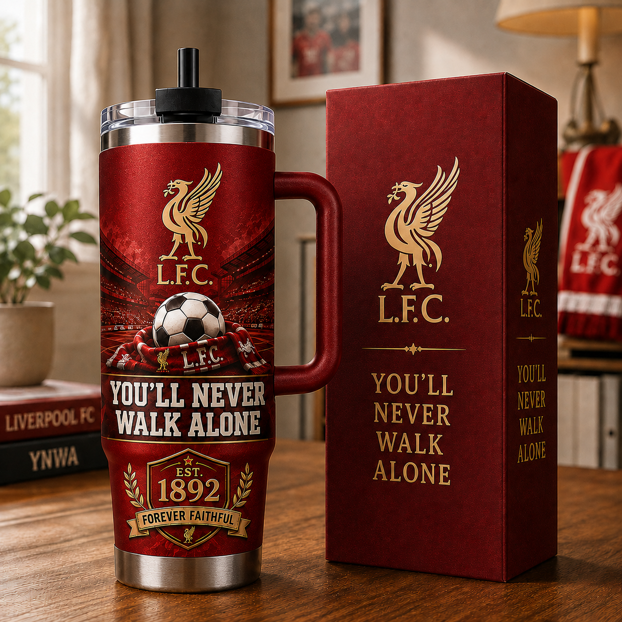 ⚽❤️ You’ll Never Walk Alone  Football Fan Tumbler