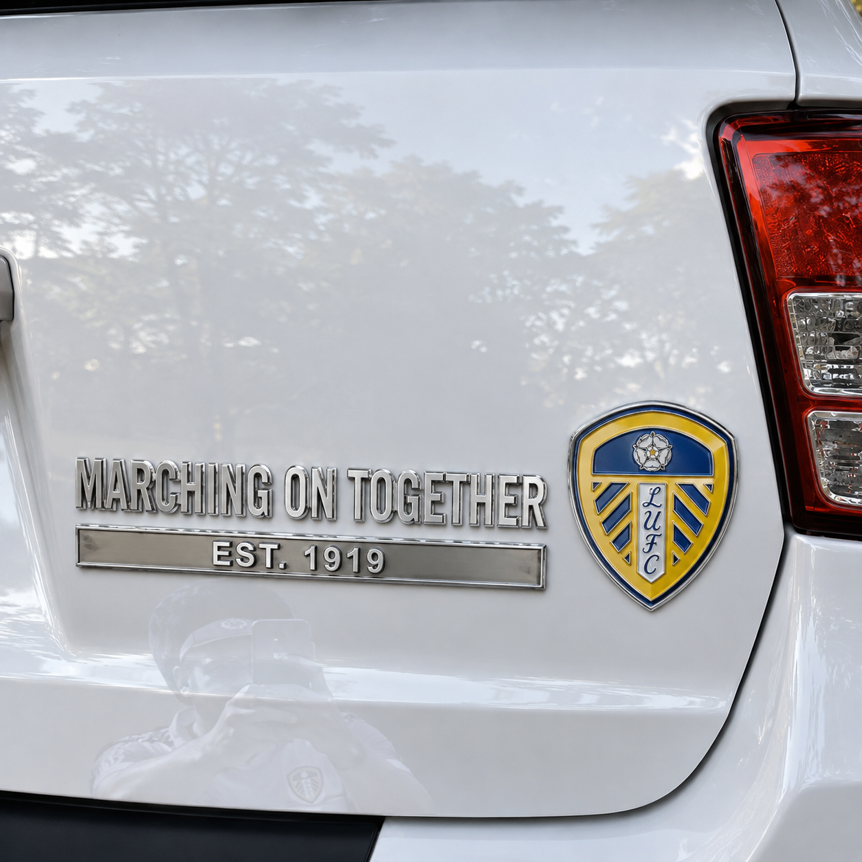 ⚽ Marching On Together 3D Metal Car Emblem Badge
