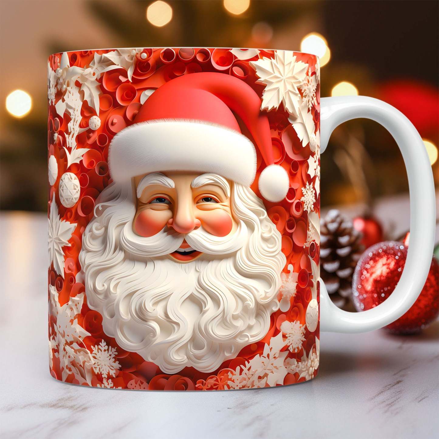 EveryFilterStore 3D Festive Christmas Ceramic Mug & Coffee Cup