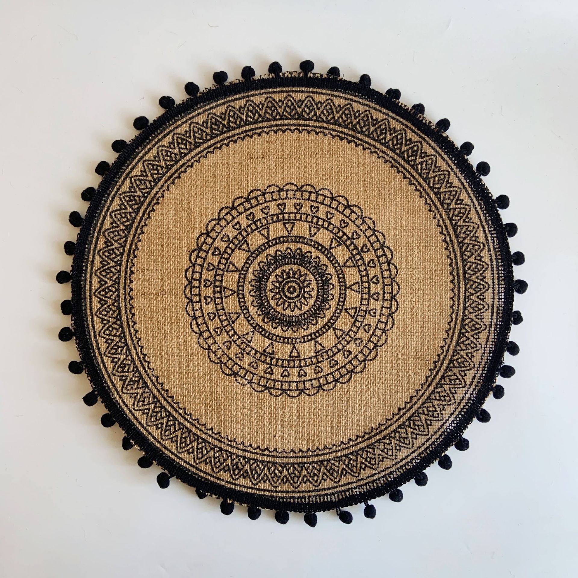 EveryFilterStore Nordic Woven Cotton & Linen Round Placemat