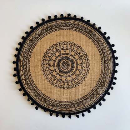 EveryFilterStore Nordic Woven Cotton & Linen Round Placemat