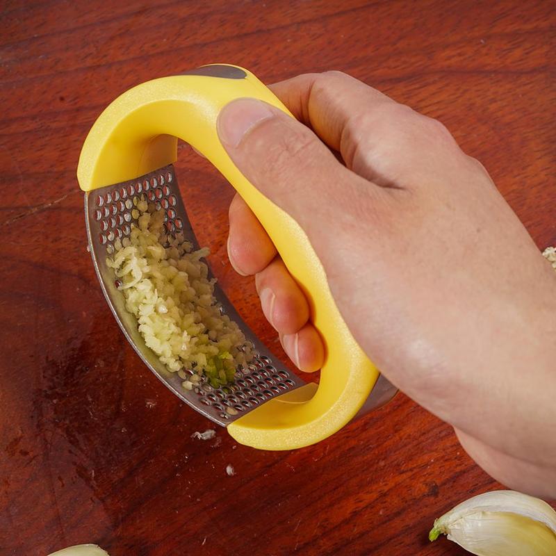 EveryFilterStore Stainless Steel Garlic Press Rocker - Ergonomic Manual Garlic Mincer & Crusher - Professional Kitchen Tool - Easy Clean