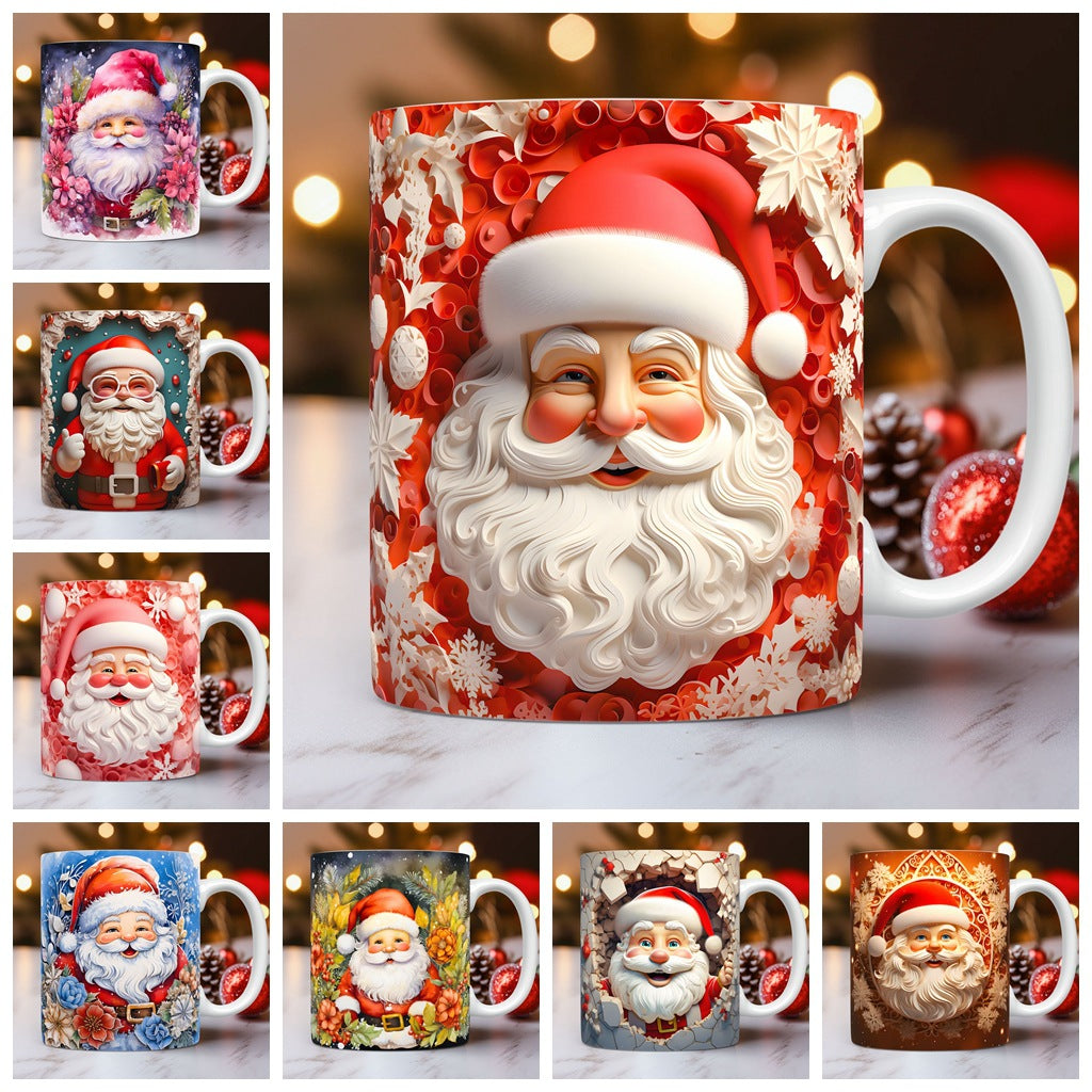 EveryFilterStore 3D Festive Christmas Ceramic Mug & Coffee Cup